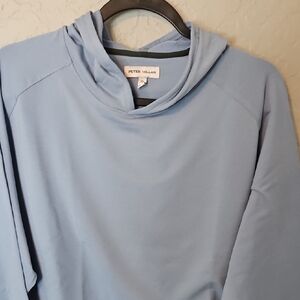 Peter Millar Sky Blue Pullover Hoodie Pine Performance